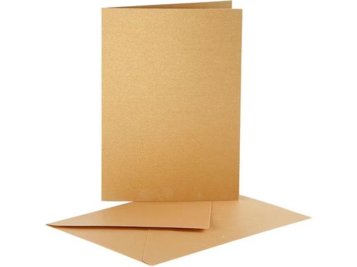 [90303398 1582352] Creativ Company Blankokarte Gold, 10 Stück