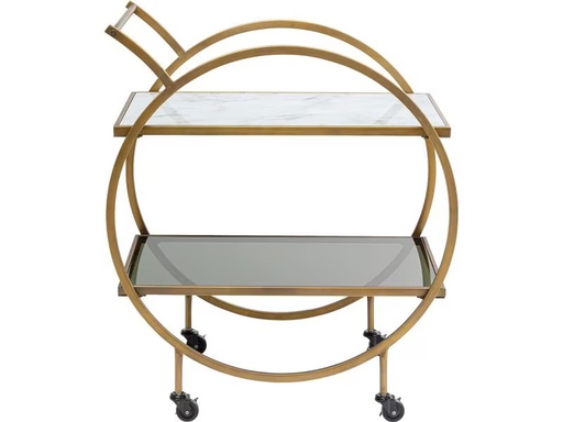 [90303997 1570784] Kare Bartrolley Loft 85 x 74 cm, Messing