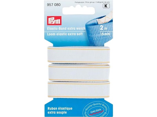 [90304041 1575968] Prym Elastikband Weiss, 2 m x 15 mm