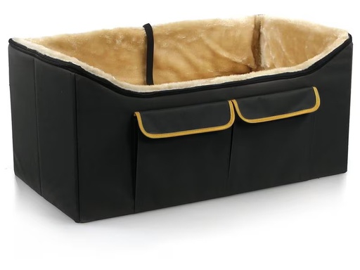 [90304161 1560522] SwissPet Autositz Randy M, 75 x 40 x 35 cm, Schwarz/Beige
