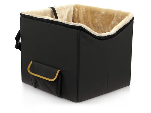 [90304394 1560521] SwissPet Autositz Randy S, 37 x 40 x 35 cm, Schwarz/Beige