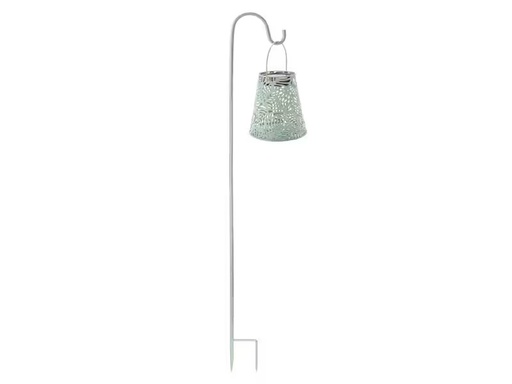 [90050376 1017176] STT Laterne Solar Antic Leaves 15 cm Hellblau