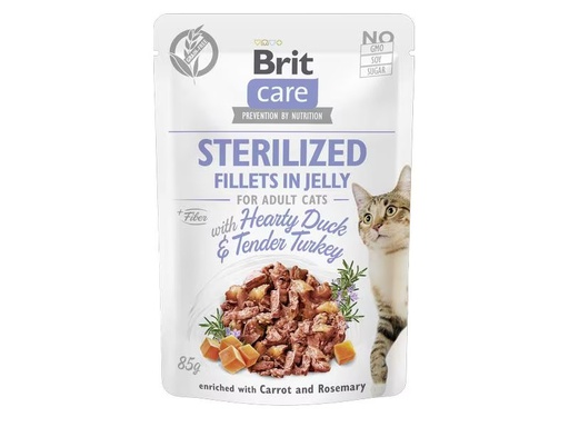 [90304540 1585508] Brit Nassfutter Fillets Gelée Sterilized Ente &amp; Truthahn, 85 g
