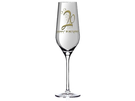 [90304634 1587310] Wate Sektglas Aurelie Happy Birthday 20, 250 ml, Transparent