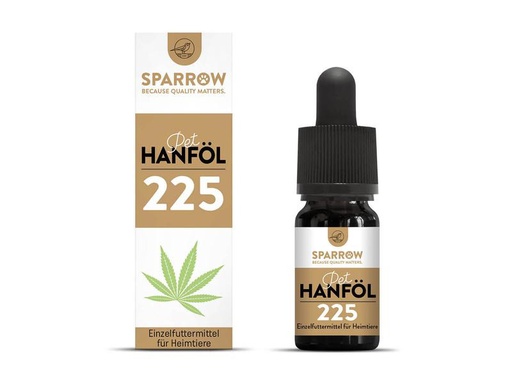 [90304667 1584217] Sparrow Hunde-Nahrungsergänzung Hanföl 225 mit CBD, 10 ml