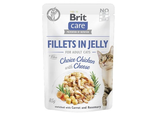 [90304674 1585510] Brit Nassfutter Care Fillets Gelée Huhn &amp; Käse, 85 g
