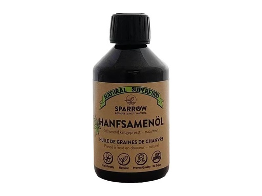 [90304738 1584235] Sparrow Hunde-Nahrungsergänzung Bio Hanfsamenöl, 250 ml