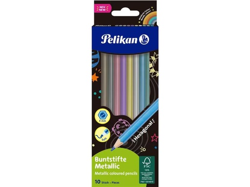 [90304910 1496875] Pelikan Farbstifte Pelikan Buntstifte 10 Farben, Metallic