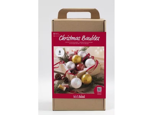 [90304990 1582325] Creativ Company Bastelset Weihnachtskugeln Glitzer