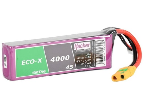 [90305191 1586711] Hacker RC-Akku LiPo 4000 mAh 14.8 V 25C MTAG