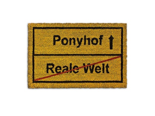 [90305350 1585625] relaxdays Fussmatte Ponyhof 40 cm x 60 cm