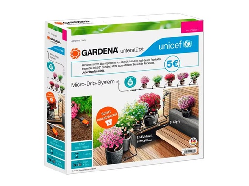 [90305638 1595627] Gardena Start-Set Tropfbewässerung für Pflanztöpfe Micro-Drip-System