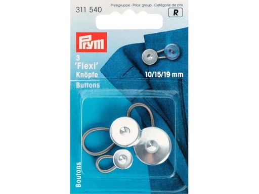 [90305861 1575982] Prym Knopf mit Schlaufe Silber