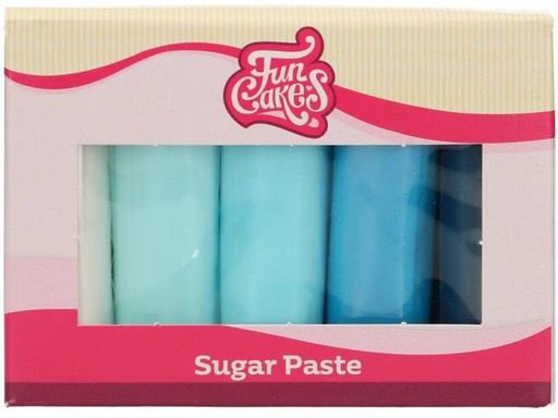 [90305866 1593222] Funcakes Rollfondant FunCakes Blau Töne 5 Rollen