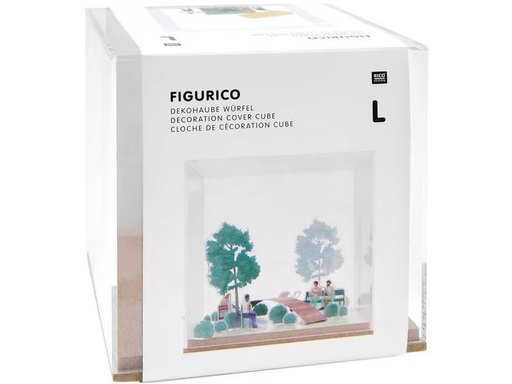 [90305976 1579165] Rico Design Mini-Figur Dekohaube Würfel L,13 x 12.5 x 12.5 cm