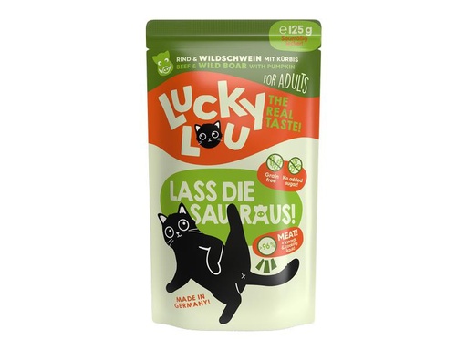 [90306183 1586542] Lucky Lou Nassfutter Lifestage Adult Rind &amp; Wildschwein, 125 g