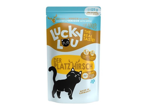 [90306185 1586537] Lucky Lou Nassfutter Lifestage Adult Geflügel &amp; Hirsch, 125 g