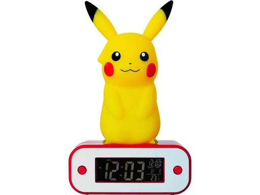 [90306201 1594980] Teknofun Wecker Pikachu mit LED-Lampe