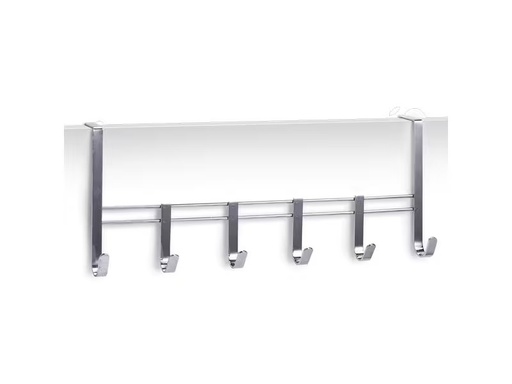 [90306212 1596121] Zeller Present Garderobenleiste 6 Haken, Silber