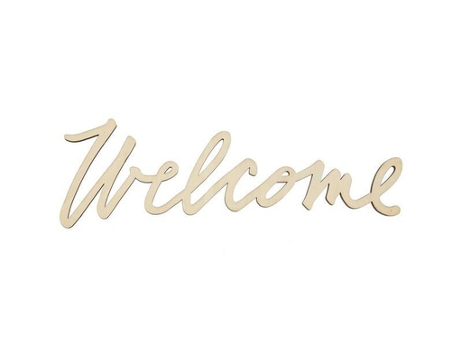 [90306214 1579219] Rico Design Holzartikel Welcome 29 x 10 cm, magnetisch