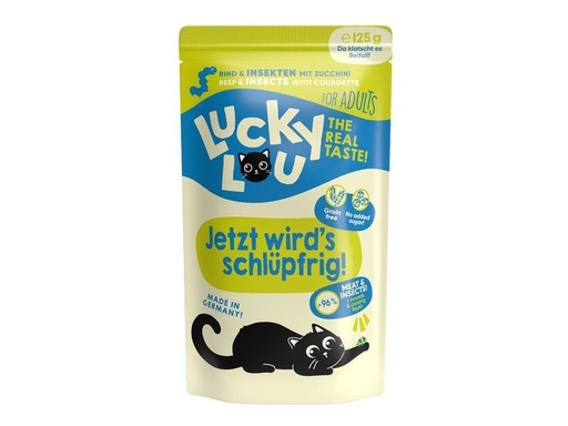 [90306218 1586551] Lucky Lou Nassfutter Lifestage Adult Rind &amp; Insekten, 125 g