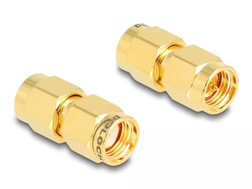 [90306389 1595244] Delock Antennenadapter C6801, RP-SMA Stecker (m) - SMA Stecker (m)