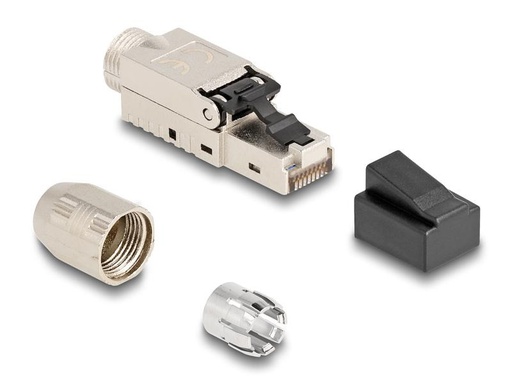 [90306414 1595237] Delock Stecker RJ45 Cat.6A Feldkonfektionierbar 1 Stück, Silber