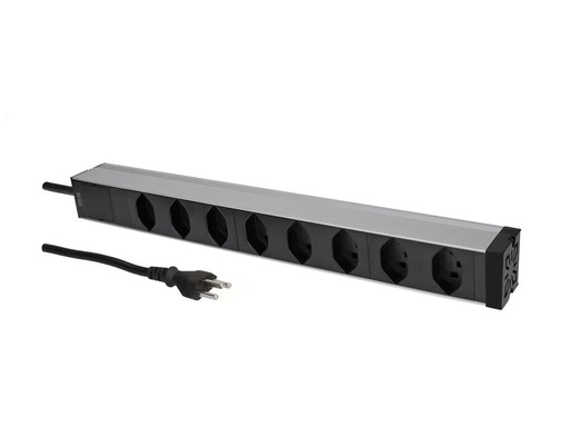 [90306415 1566266] Max Hauri 19 PDU 8x T23, 1HE, Schwarz