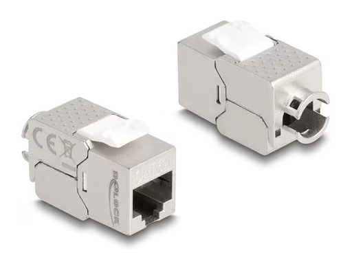 [90306469 1595242] Delock Keystone-Modul RJ45 zu LSA Cat.6A Slim werkzeugfrei