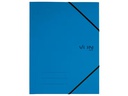 VON Gummibandmappe A4, Blau, 5 Stück
