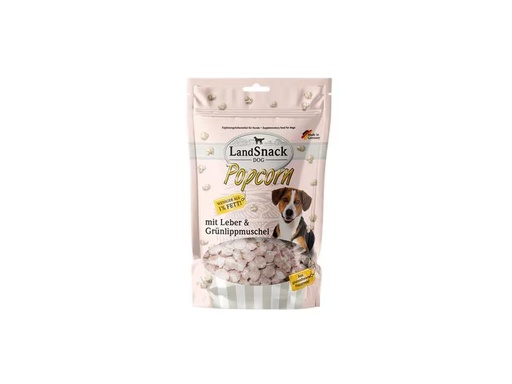 [90307059 1560963] LandSnack Snack Dog Popcorn mit Leber &amp; Grünlippmuschel, 100g