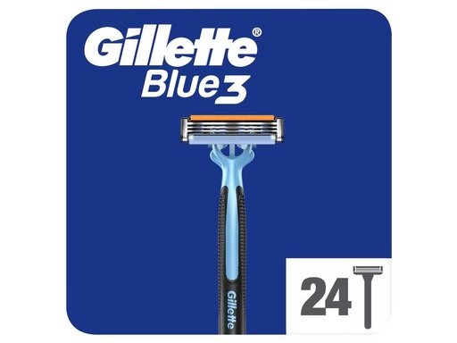 [90307107 1569102] Gillette Einegrasierer Blue 3 Smooth 12 Stück