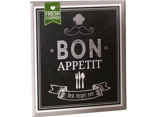 [90307318 1594628] Goldbuch Notizbuch für Rezepte Bon Appetit 21 x 22 cm