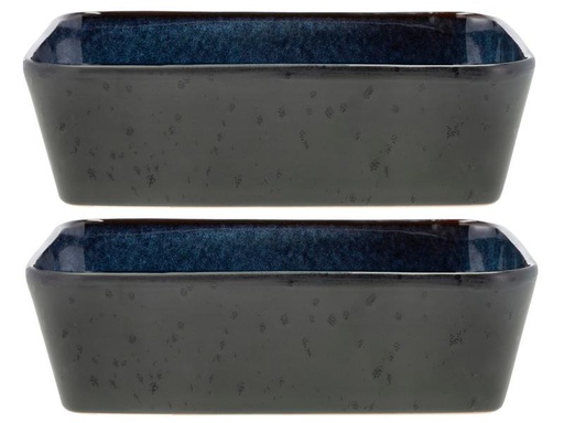 [90307342 1598461] Bitz Schale Gastro 28 cm x 21 cm, 2 Stück, Dunkelblau/Schwarz