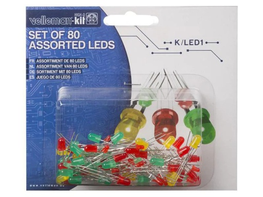 [90050732 108356] Velleman Leuchtdioden K/LED1, LED 80 Stück