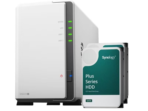 [90307365 1594206] Synology NAS DS223j 2-bay Synology Plus HDD 8 TB