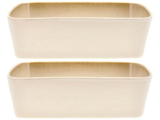 [90307372 1598463] Bitz Schale Gastro 28 cm x 21 cm, 2 Stück, Crème