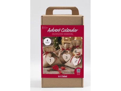 [90307385 1582328] Creativ Company Adventskalender Bastelset Häkeln, 4 Stück