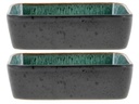 Bitz Schale Gastro 19 cm x 14 cm, 2 Stück, Grün/Schwarz