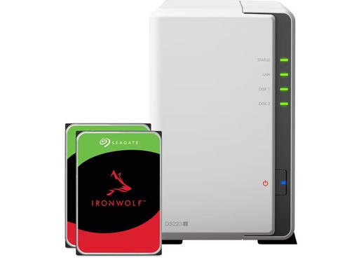 [90307435 1594200] Synology NAS DS223j 2-bay Seagate Ironwolf 8 TB