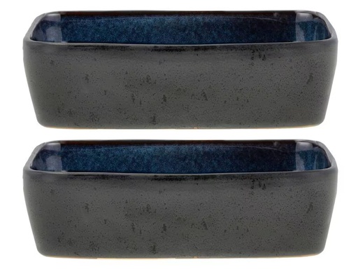 [90307471 1598458] Bitz Schale Gastro 19 cm x 14 cm, 2 Stück, Dunkelblau/Schwarz