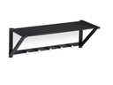 relaxdays Garderobenleiste mit Ablage 5 Haken, Schwarz