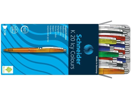 [90308100 1597399] Schneider Kugelschreiber K20 ICY- M assortiert, 20 Stück
