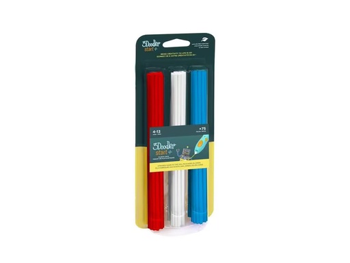 [90308126 1591987] 3Doodler 3D Pen Filament Start+ 75 Stück, Rot, Weiss, Blau