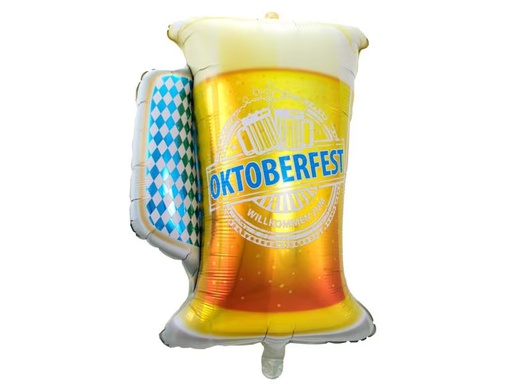 [90308147 1584984] Folat Folienballon Masskrug 60 x 80 cm, Gelb