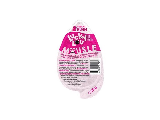 [90308175 1586513] Lucky Lou Katzen-Nahrungsergänzung Mäusle Huhn, 28 g