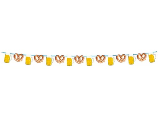 [90308276 1584995] Folat Girlande Brezel und Bierkrug 10 m, Mehrfarbig