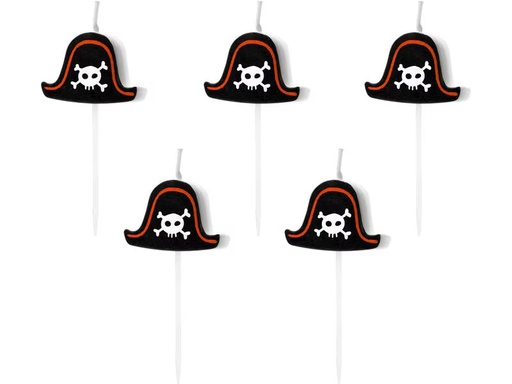 [90308291 1600550] Partydeco Kerze Piraten 5 Stück