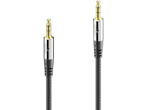 [90308323 1570198] sonero Audio-Kabel 3.5 mm Klinke mit Nylonmantel 0.5 m