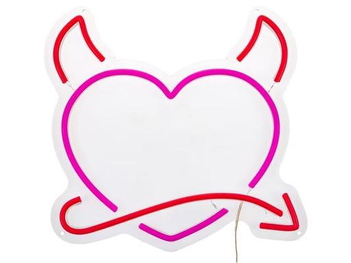 [90308334 1535045] Vegas Lights LED Dekolicht Neonschild Teufel 30 x 28 cm